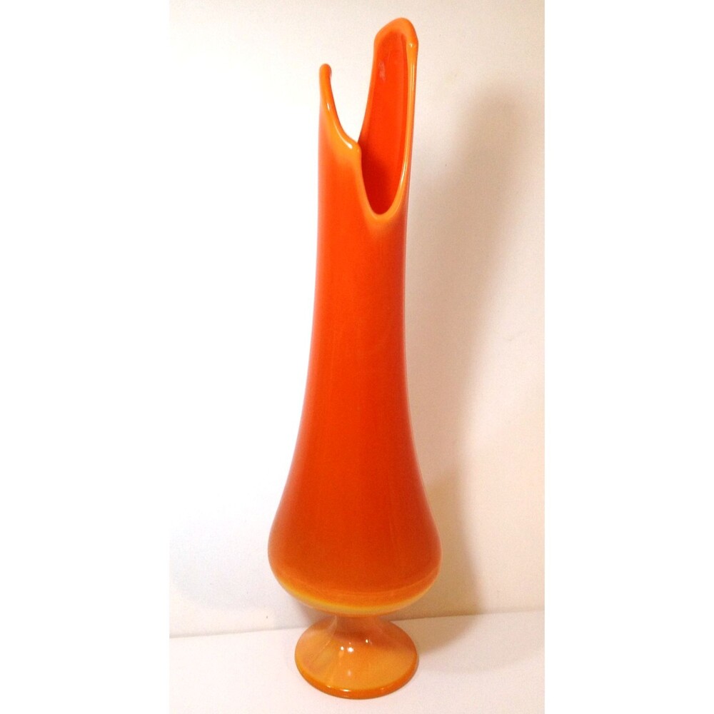 Vintage Mid Century LE SMITH BITTERSWEET 17” Swung Vase Excellent Condition